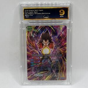 SS4 Vegeta Ultimate Evolution BT11 Leader Foil Dragon Ball Super Graded 9